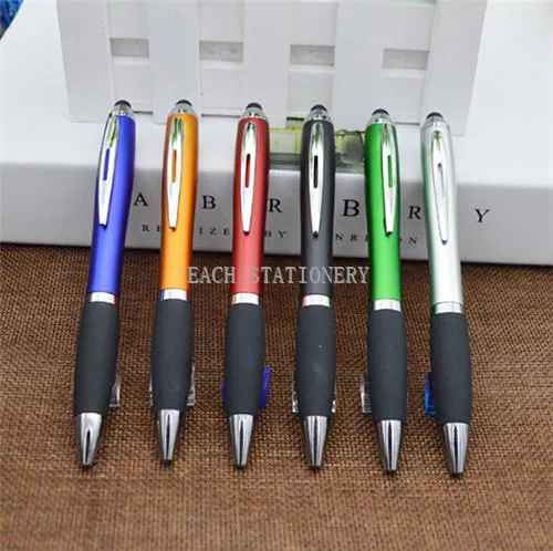 Metalen clip Stylus Balpen met kunststof rubberen grip